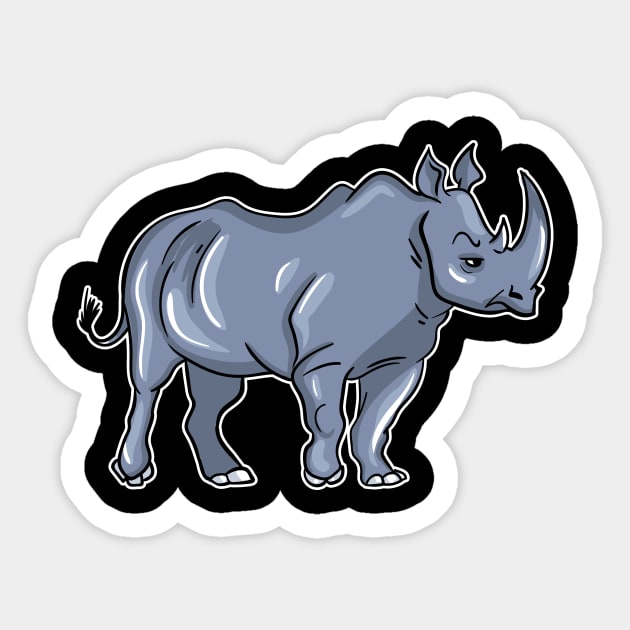 Rhino Sticker by LetsBeginDesigns